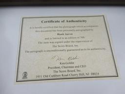 Hank Aaron 700th Homerun Autographed Plaque