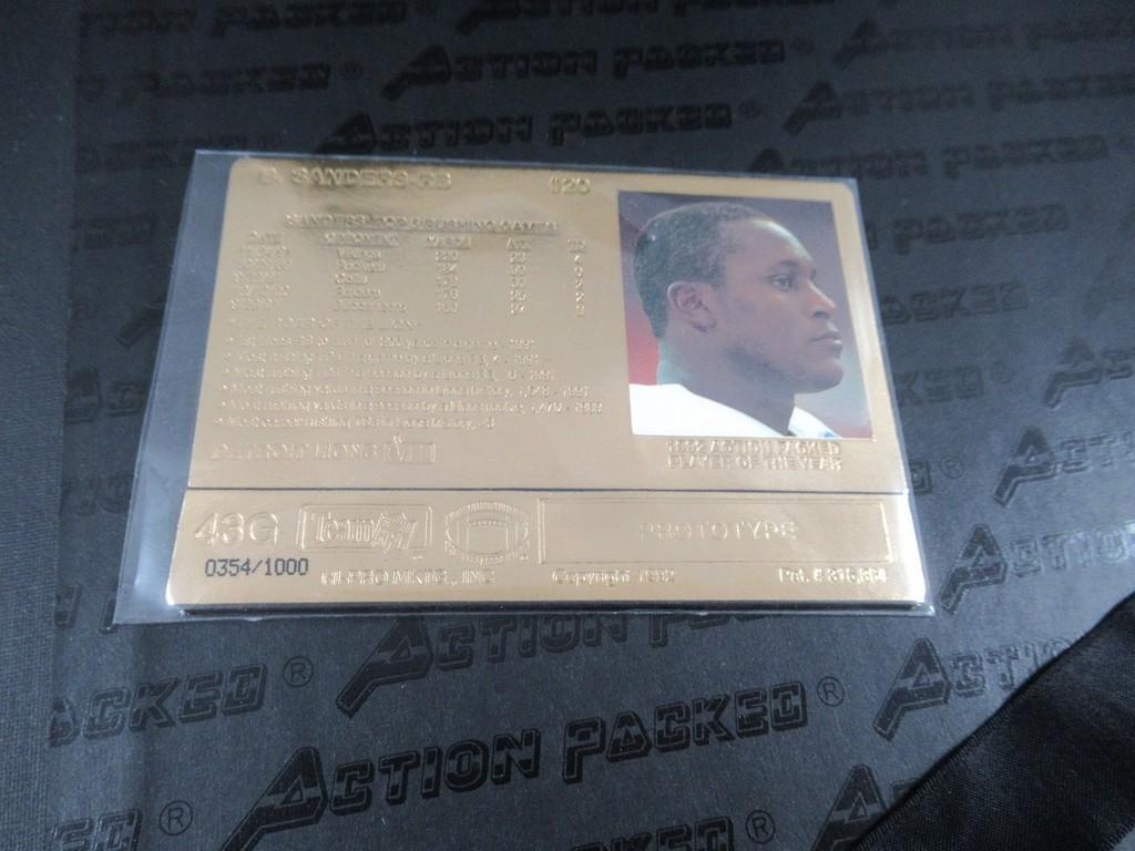 1992 Barry Sanders 24kt Gold Prototype Card #354/1000