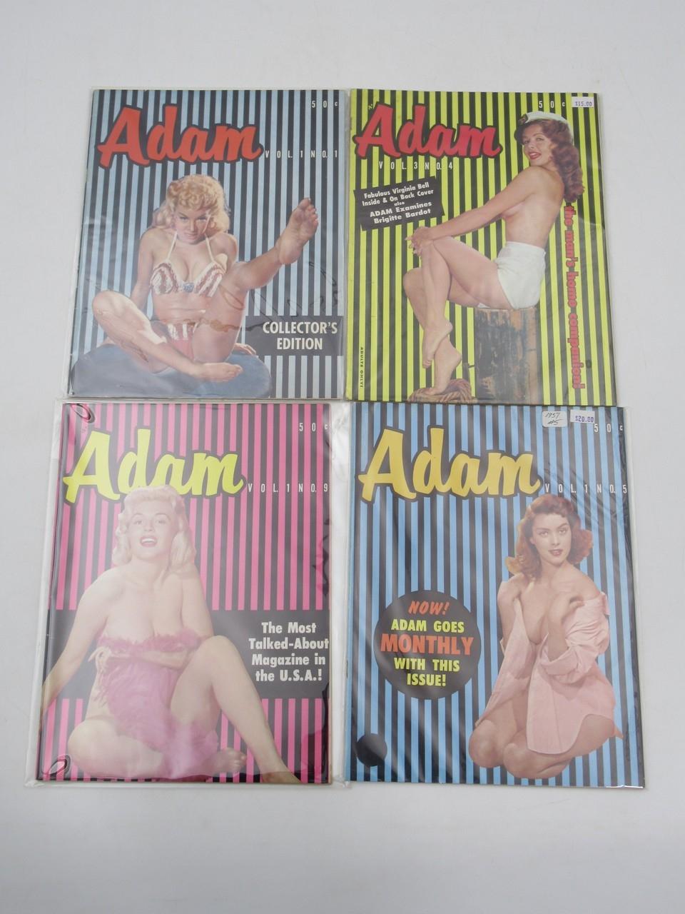 Adam Vintage Men's Magazine Lot of (8)