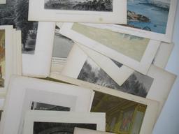Environmental Themed Variety Illustration/Lithograph Print Lot