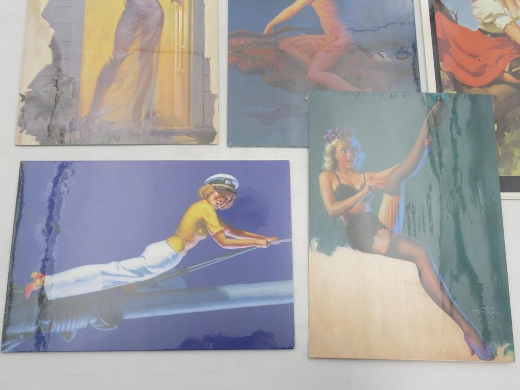 Pin-Up Variety Illustration/Lithograph Print Lot