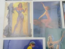 Pin-Up Variety Illustration/Lithograph Print Lot