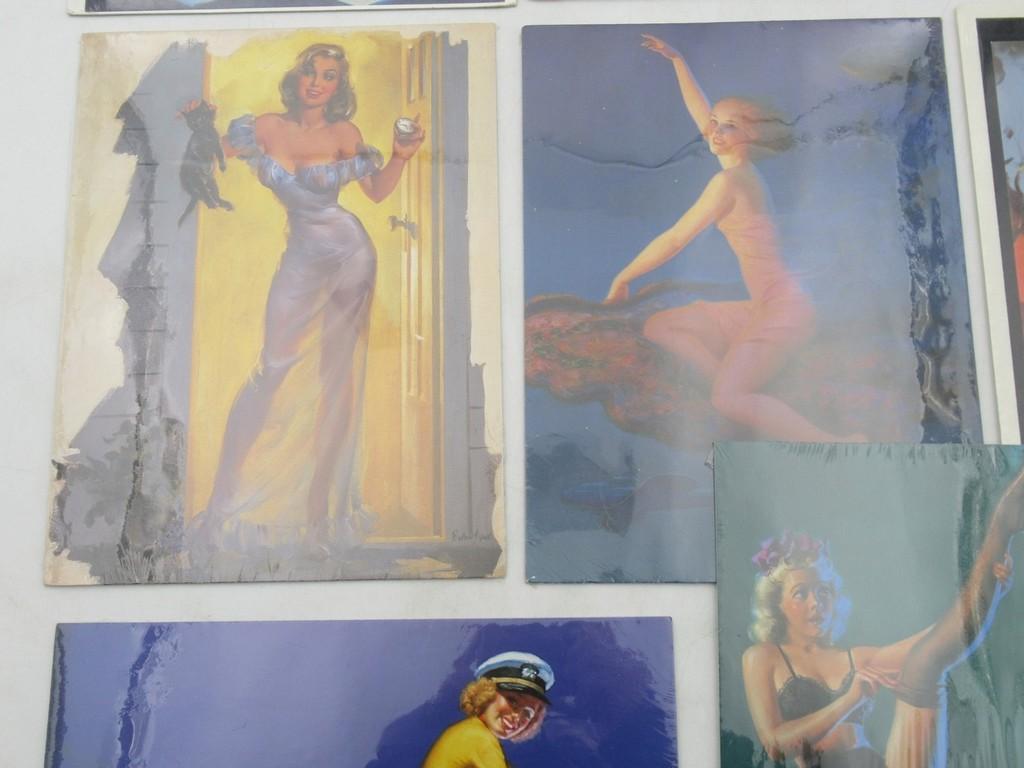 Pin-Up Variety Illustration/Lithograph Print Lot