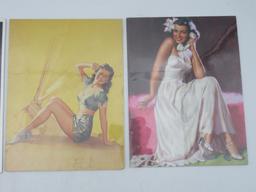 Pin-Up Variety Illustration/Lithograph Print Lot