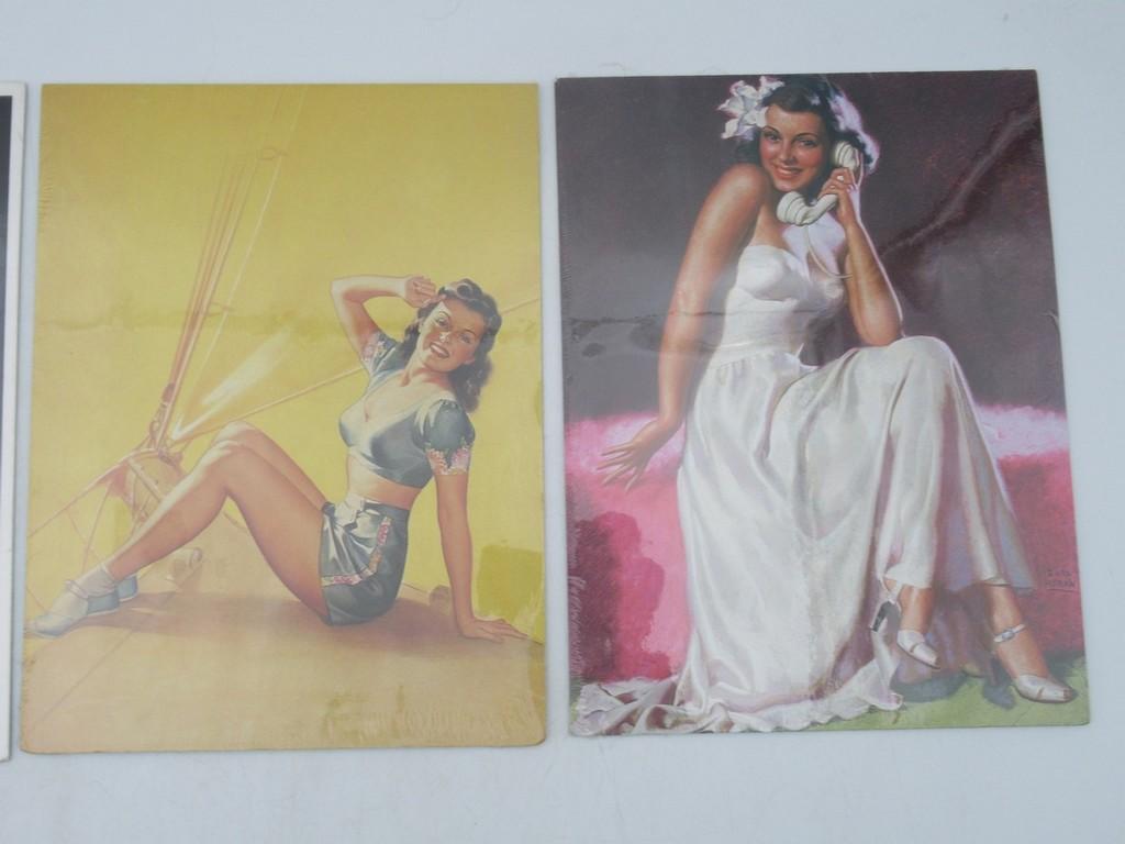 Pin-Up Variety Illustration/Lithograph Print Lot