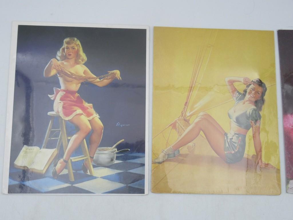Pin-Up Variety Illustration/Lithograph Print Lot