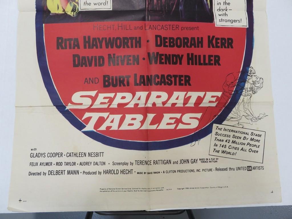 Bamboo Prison 1954/Last of Sheila 1973/Separate Tables 1958 One & Half Sheet Posters