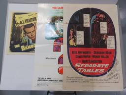 Bamboo Prison 1954/Last of Sheila 1973/Separate Tables 1958 One & Half Sheet Posters