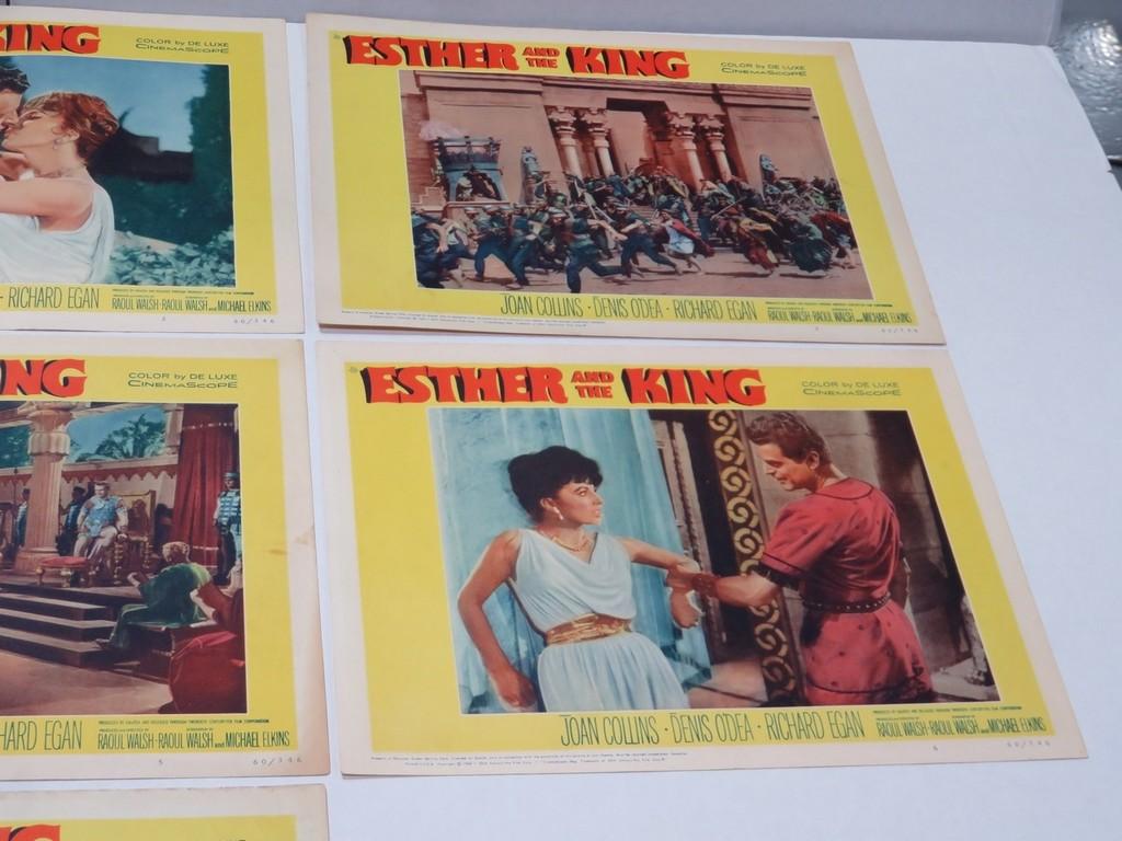 Esther and the King 1960 Lobby Card Set of (7)