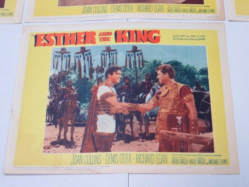 Esther and the King 1960 Lobby Card Set of (7)