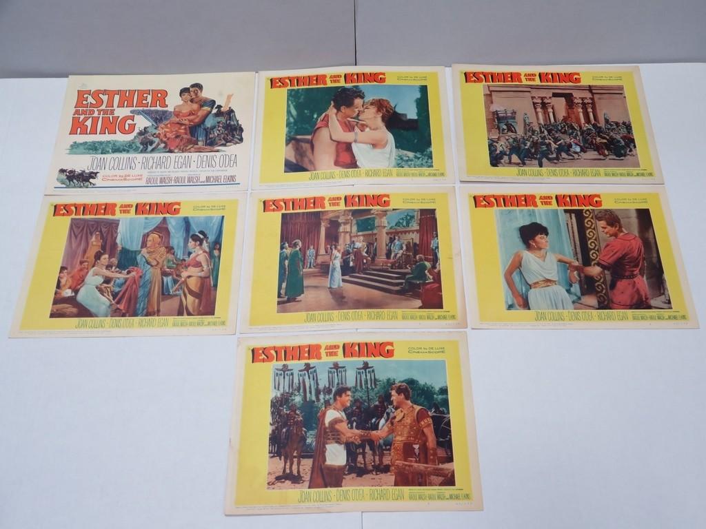 Esther and the King 1960 Lobby Card Set of (7)