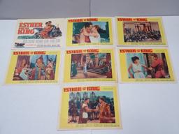 Esther and the King 1960 Lobby Card Set of (7)
