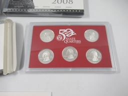 2008 US Mint Silver Proof Quarters Set Lot of 3