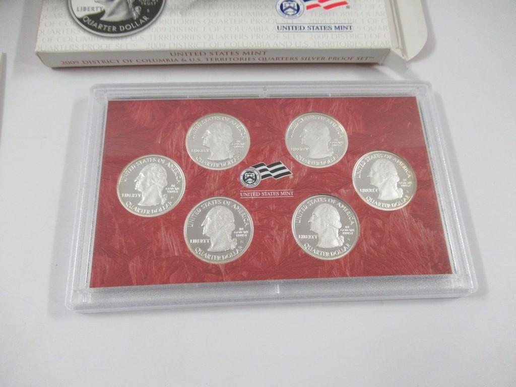 2009/17 US Mint Silver Proof Quarters Set Lot of 4