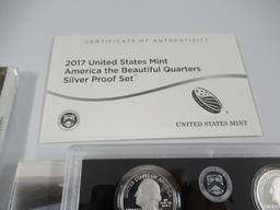 2009/17 US Mint Silver Proof Quarters Set Lot of 4