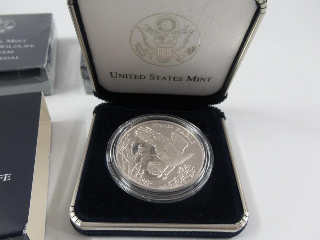 2003 Nat Wildlife Ref Proof Silver Eagle Lot of 3