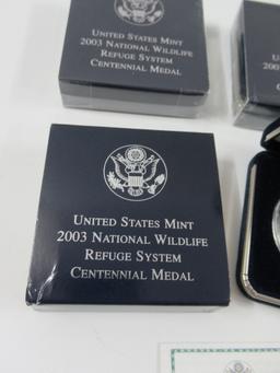 2003 Nat Wildlife Ref Proof Silver Eagle Lot of 3