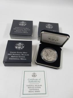2003 Nat Wildlife Ref Proof Silver Eagle Lot of 3