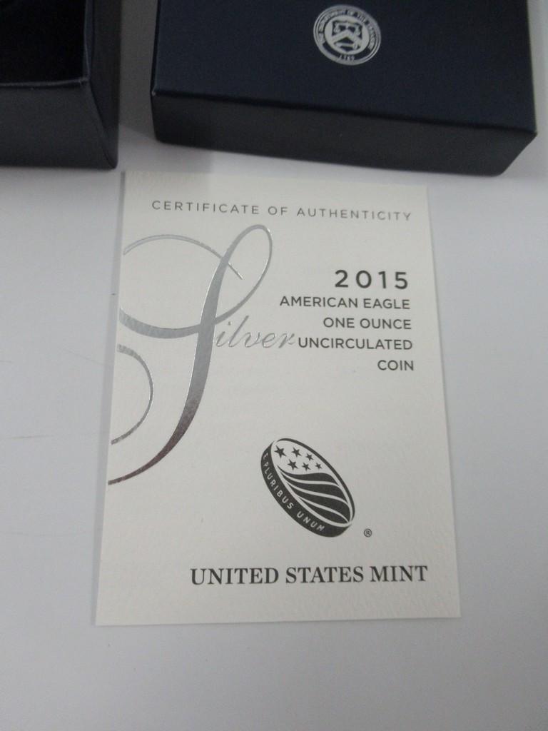 2015 US Mint Silver Unc American Eagle Lot of 3