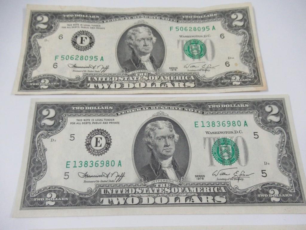 First day of Issue 1976 US $2 Bill Plus More