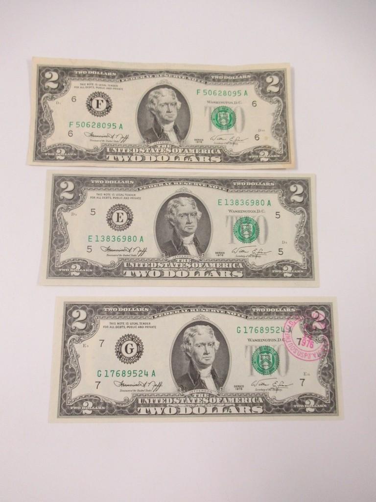 First day of Issue 1976 US $2 Bill Plus More
