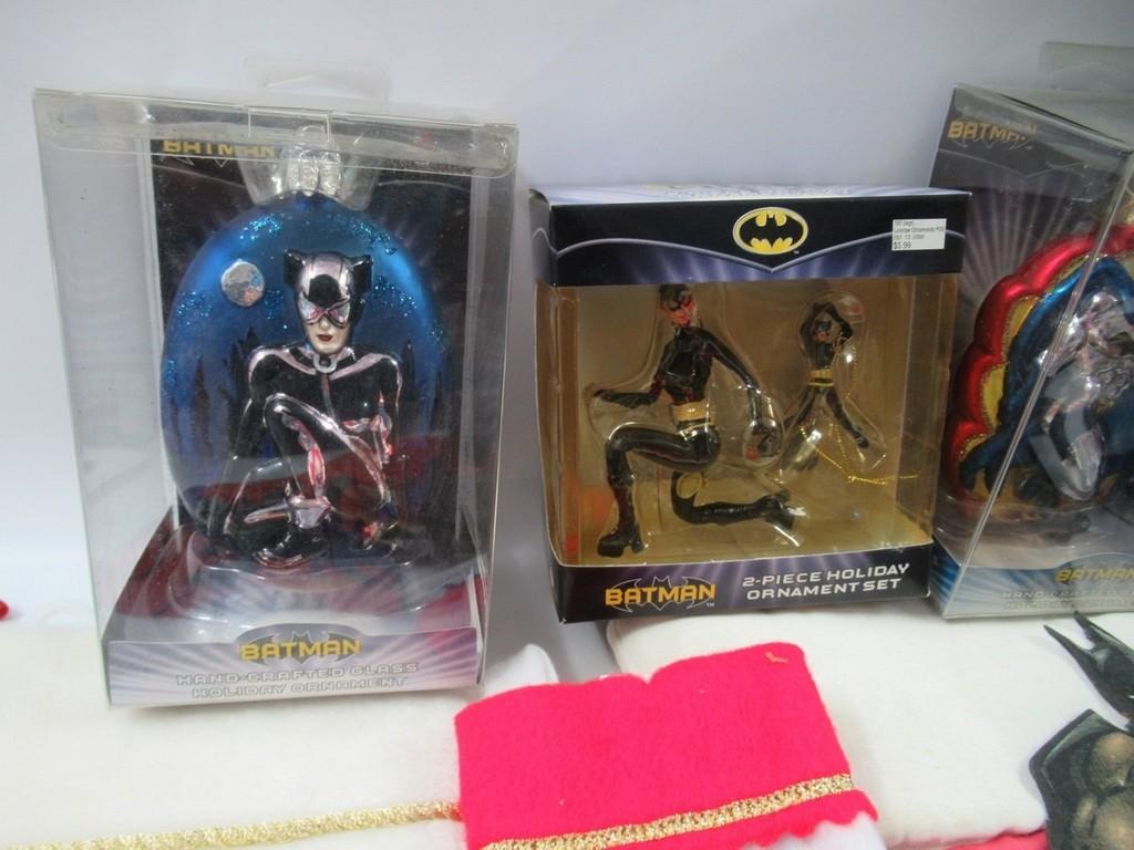 Batman + Related Ornaments + Stockings