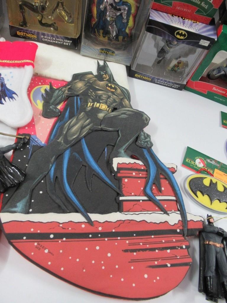 Batman + Related Ornaments + Stockings