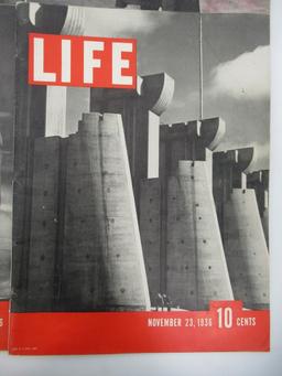 LIFE Magazine Lot of (7) 1936-1937/1st Issue