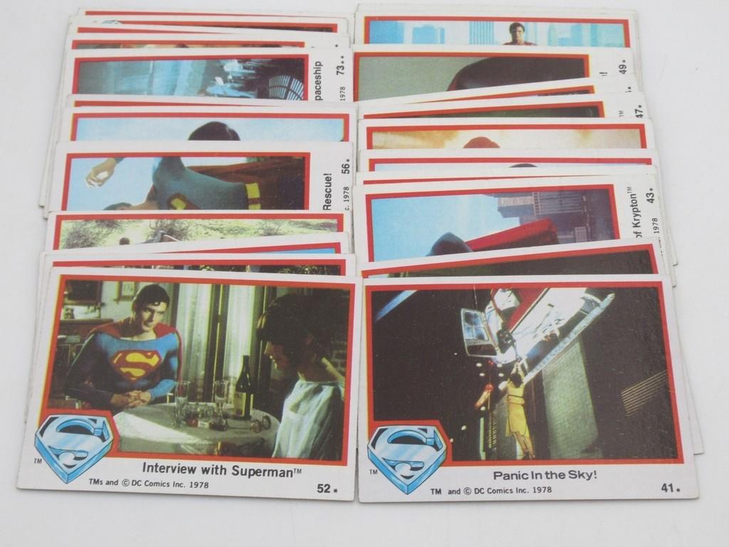 Superman the Movie Series 1 Card Set + 3 Stickers/Wrapper