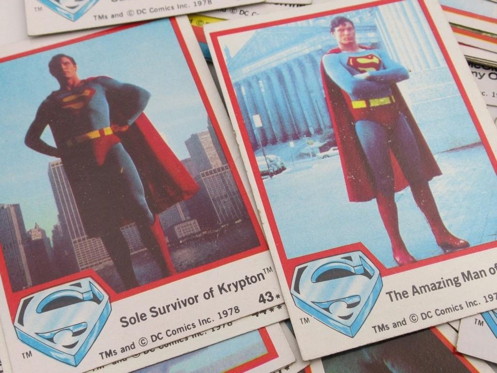 Superman the Movie Series 1 Card Set + 3 Stickers/Wrapper