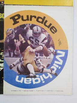 University of Michigan Football Programs Lot of (9) 1973-1977