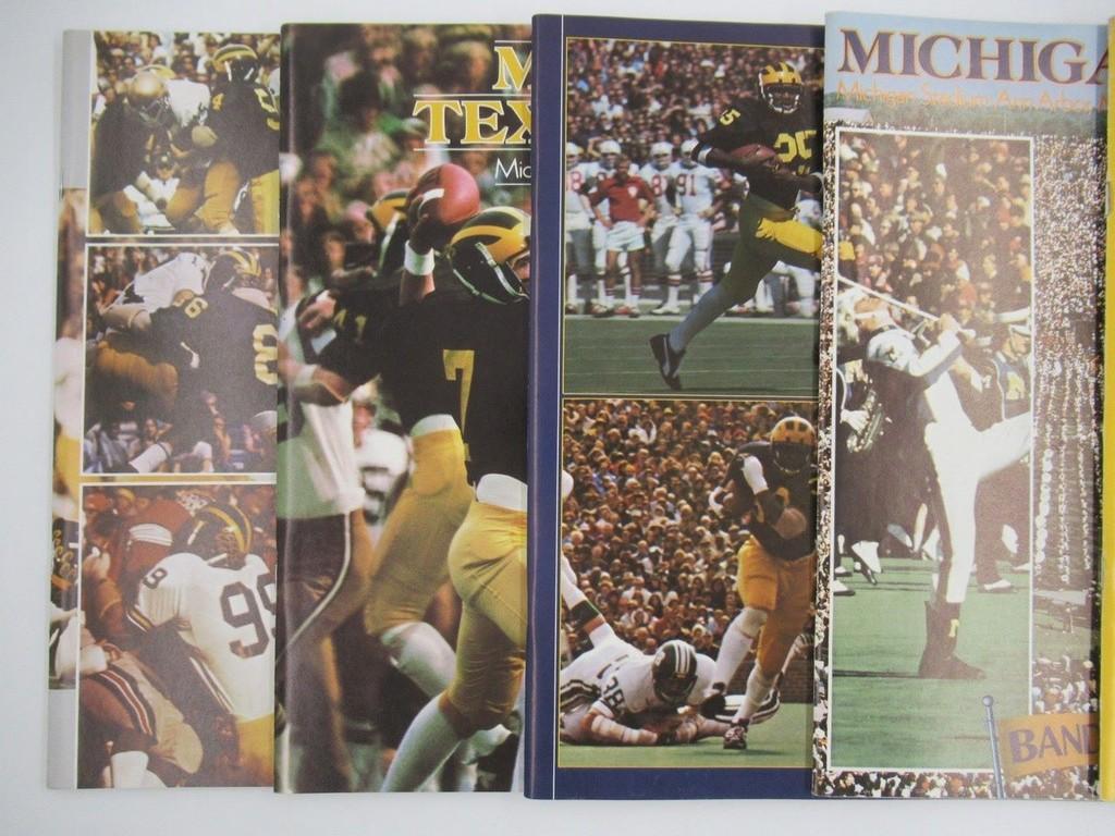 University of Michigan Football Programs Lot of (9) 1973-1977
