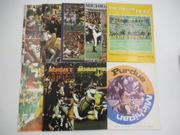 University of Michigan Football Programs Lot of (9) 1973-1977