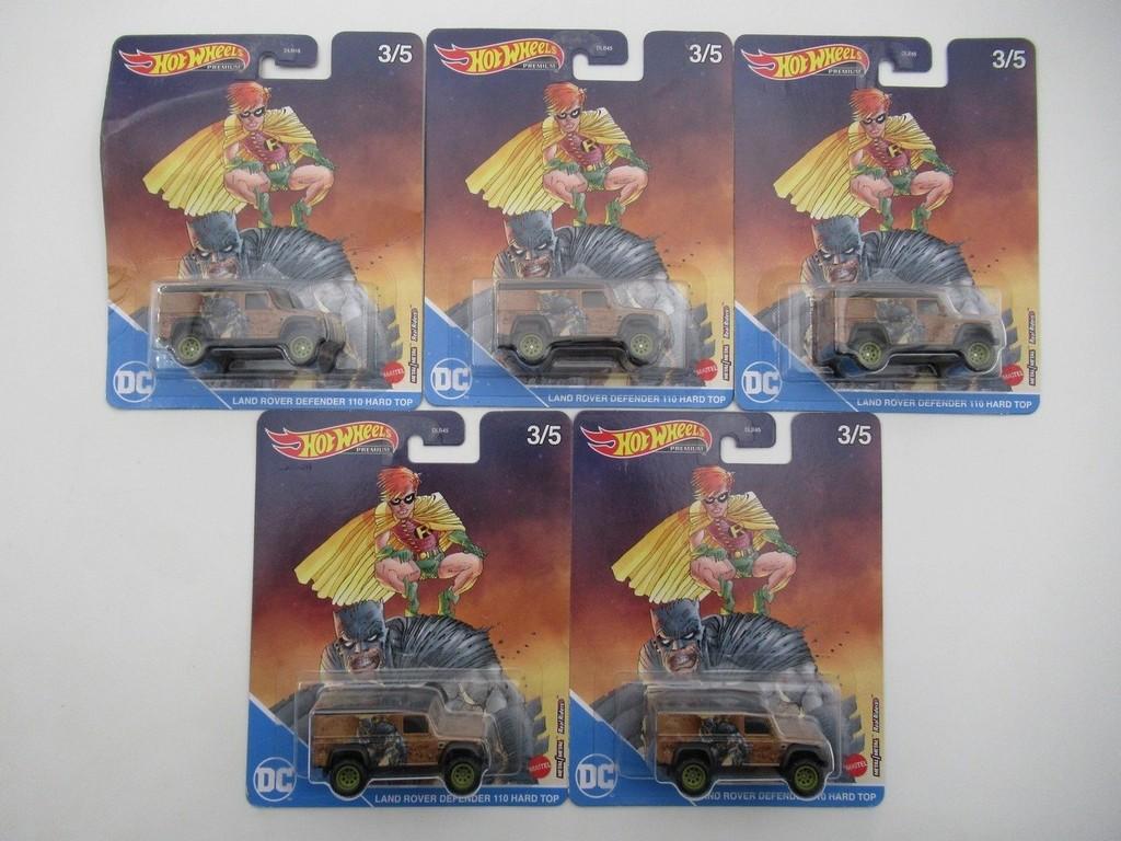 Batman Hot Wheels Premium 1/64 Scale Set of 5 (x5) - 25 Vehicles!