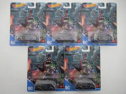 Batman Hot Wheels Premium 1/64 Scale Set of 5 (x5) - 25 Vehicles!
