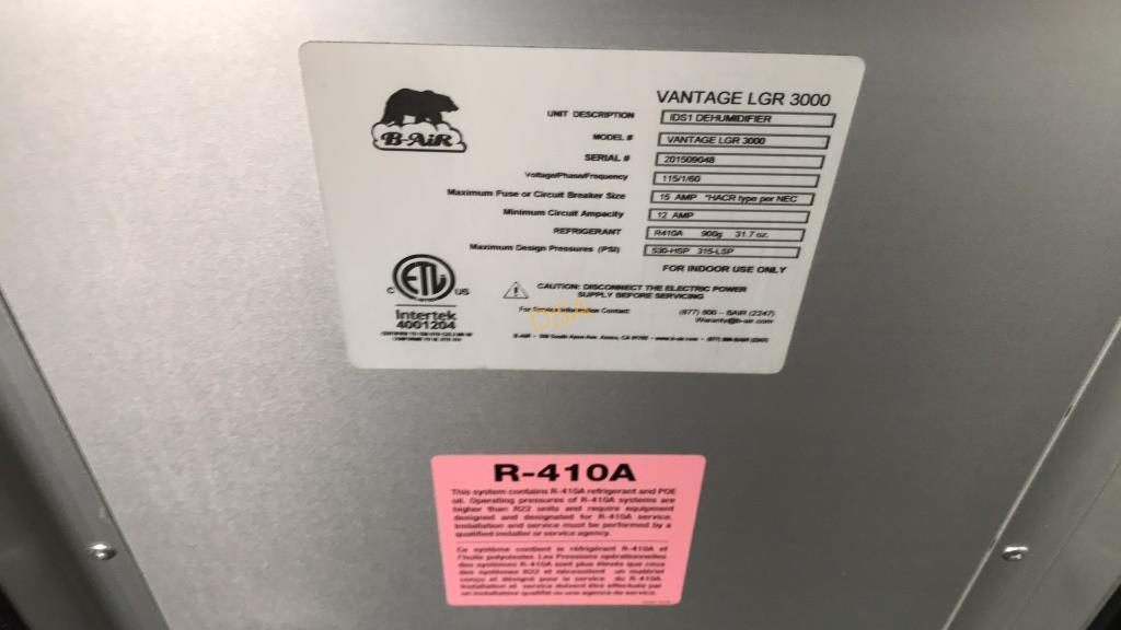 Vantage LGR3000 Low Grain Dehumidifier,