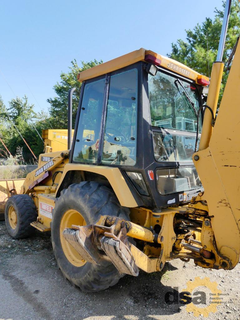 1995 Deere 310D Loader Backhoe, S/N T0310DG811688, Cab, Heat, 4X4, Turbo, Quick Coupler, Meter Reads