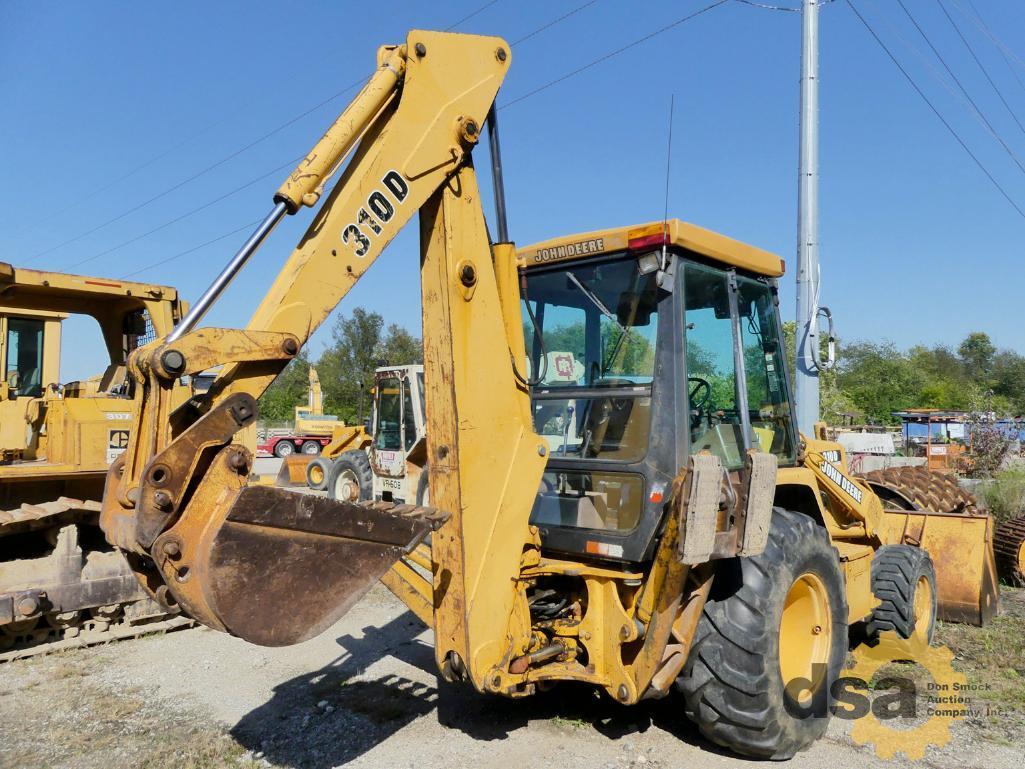 1995 Deere 310D Loader Backhoe, S/N T0310DG811688, Cab, Heat, 4X4, Turbo, Quick Coupler, Meter Reads