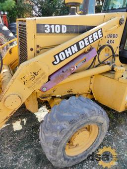1995 Deere 310D Loader Backhoe, S/N T0310DG811688, Cab, Heat, 4X4, Turbo, Quick Coupler, Meter Reads