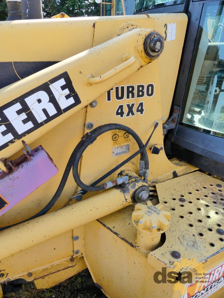 1995 Deere 310D Loader Backhoe, S/N T0310DG811688, Cab, Heat, 4X4, Turbo, Quick Coupler, Meter Reads
