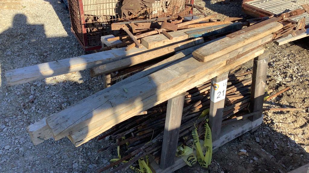 Skid of Concrete Stakes and Connectors