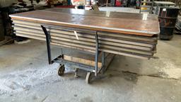(12) 8' Wooden Foldable Banquet Tables