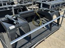 Unused JCT Skid Loader 72” Double Cylinder Grapple Bucket