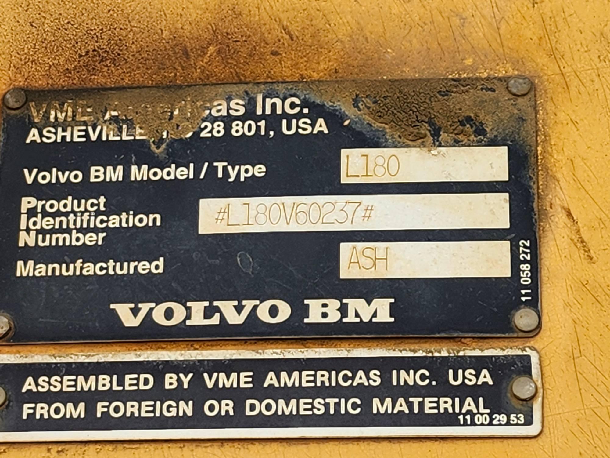 Volvo BM L180 Rubber Tired Loader
