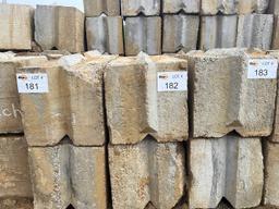 8-24"X24"X6' Stackable Concrete Barrier Blocks