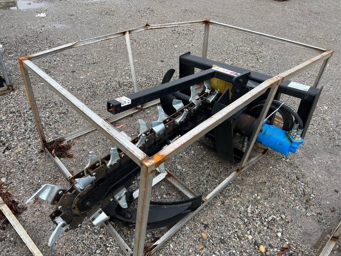 Unused 52” JCT Skid Loader Hydraulic Trencher
