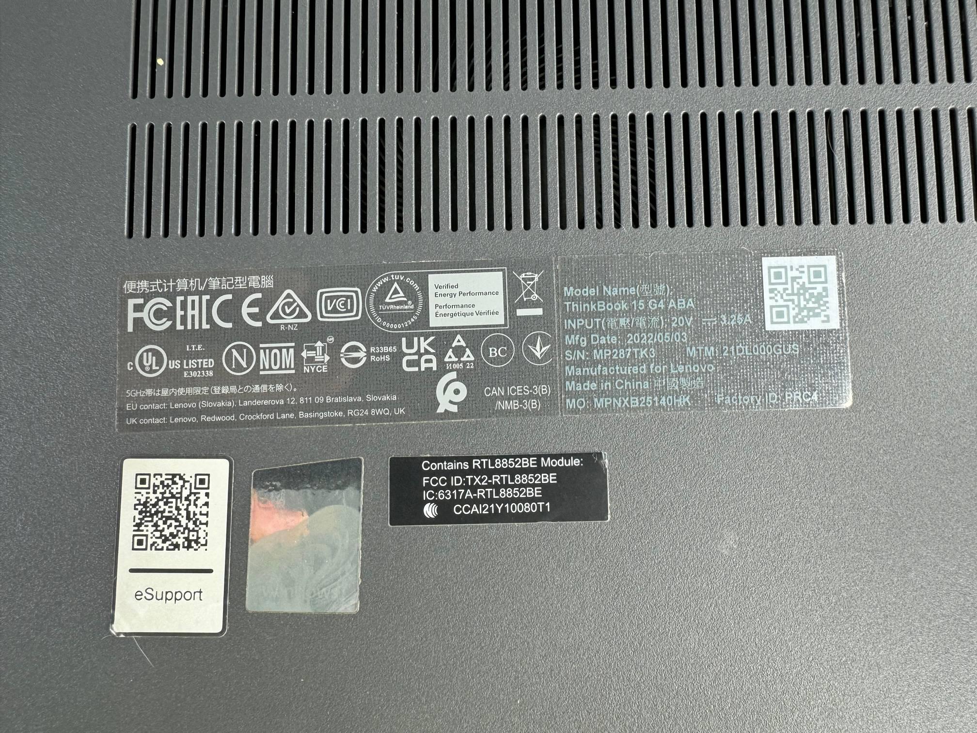 Lenovo Thinkbook 15 G4 ABA Laptop, Lenovo ThinkPad 40AN Thunderbolt 3 Dock Gen2