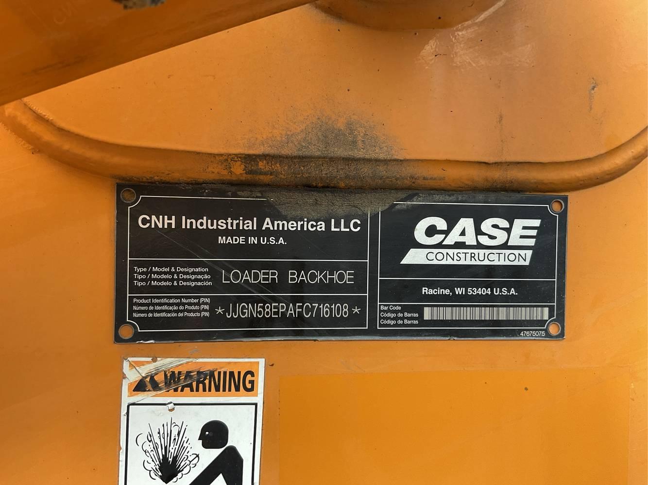 Case  580N EP  Loader Backhoe