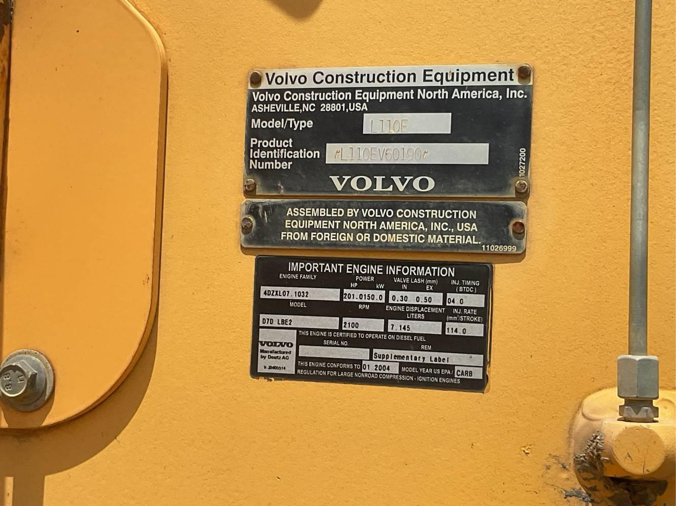 Volvo  L110E  Rubber Tired Loader