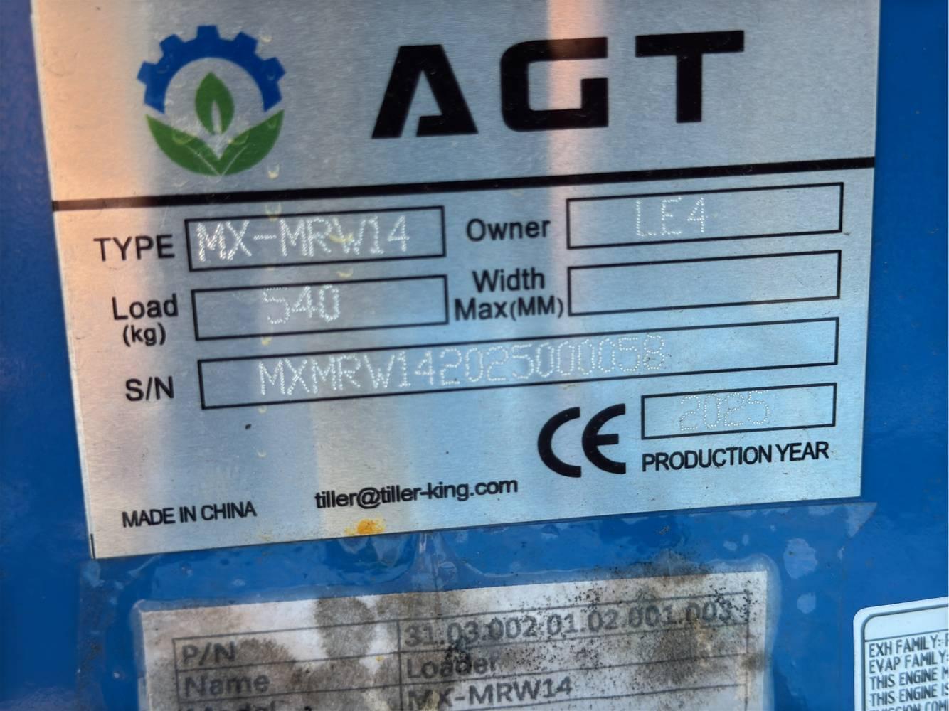 New Unused 2025  AGT  MC-MRW14  Mini Wheeled Skid Loader